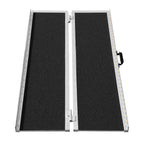 VEVOR Portable Wheelchair Ramp, 152 cm 363 kg Capacity, Non-Slip Aluminum Folding Threshold Ramp, Foldable Mobility Scooter Ramp Wheel Chair Ramp, Handicap Ramp for Home Steps, Stairs, Doorways, Curbs