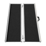 VEVOR Portable Wheelchair Ramp, 152 cm 363 kg Capacity, Non-Slip Aluminum Folding Threshold Ramp, Foldable Mobility Scooter Ramp Wheel Chair Ramp, Handicap Ramp for Home Steps, Stairs, Doorways, Curbs