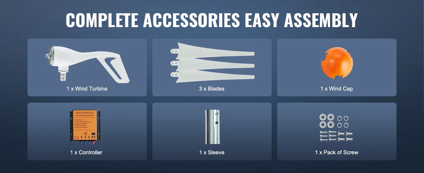 VEVOR 500W vēja ģenerātors – efektīvs un uzticams risinājums zaļajai enerģijai