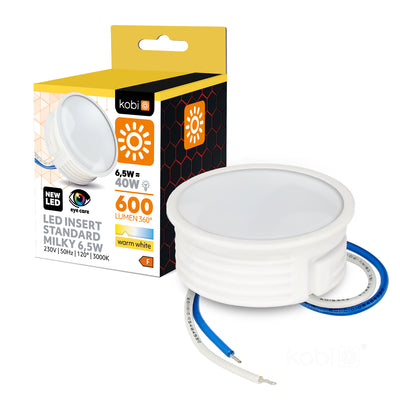 LED bulb INSERT 6,5W 3000K milky Kobi