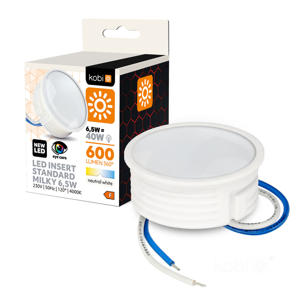 LED bulb INSERT 6,5W 4000K milky Kobi