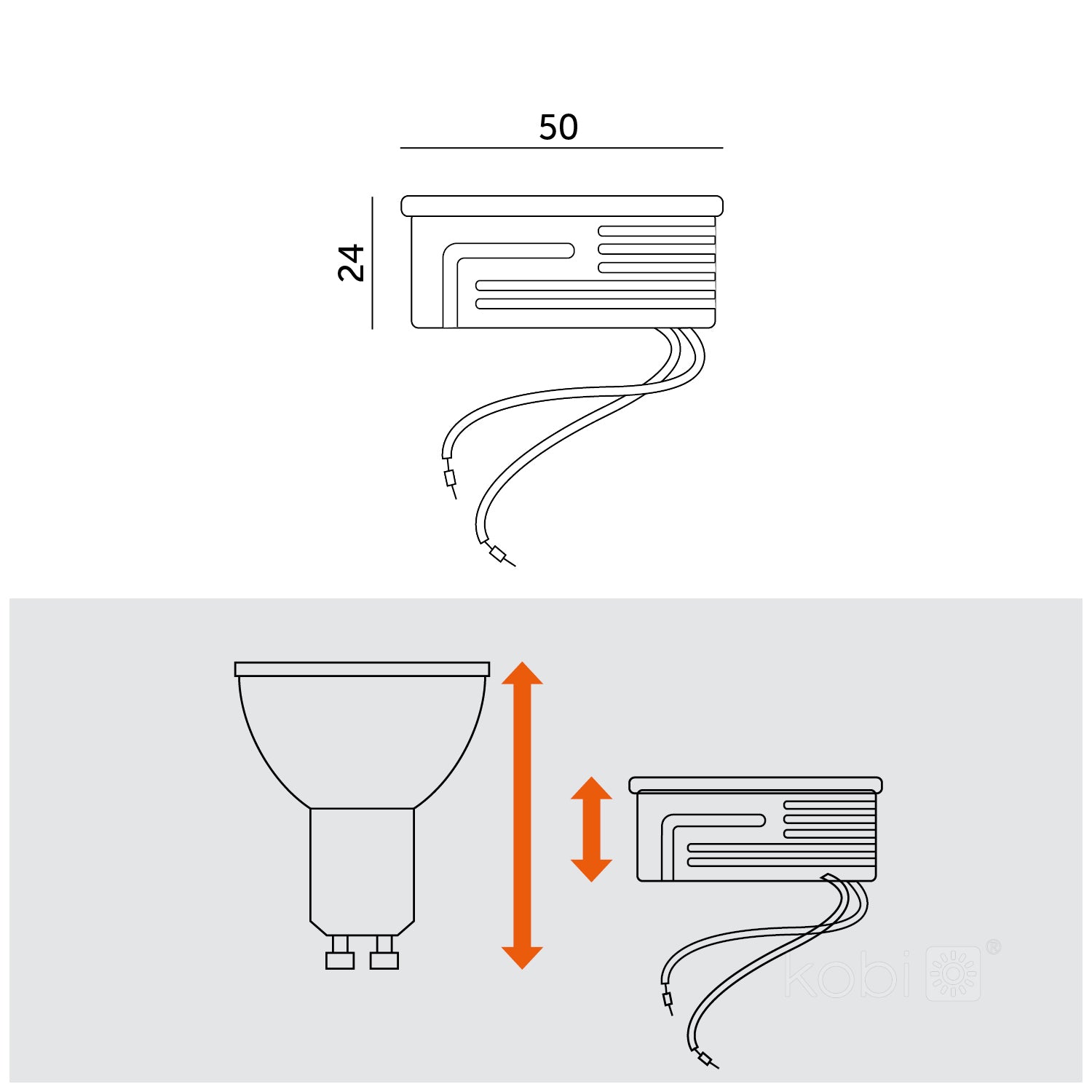 LED bulb INSERT 6,5W 4000K milky Kobi