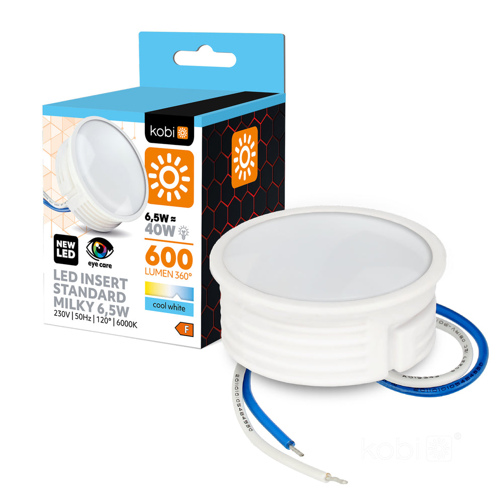 LED bulb INSERT 6,5W 6000K milky Kobi