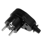 Grounded swivel plug WT-07-2 360°/45° 16A/250V black