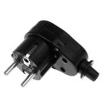 Grounded swivel plug WT-07-2 360°/45° 16A/250V black