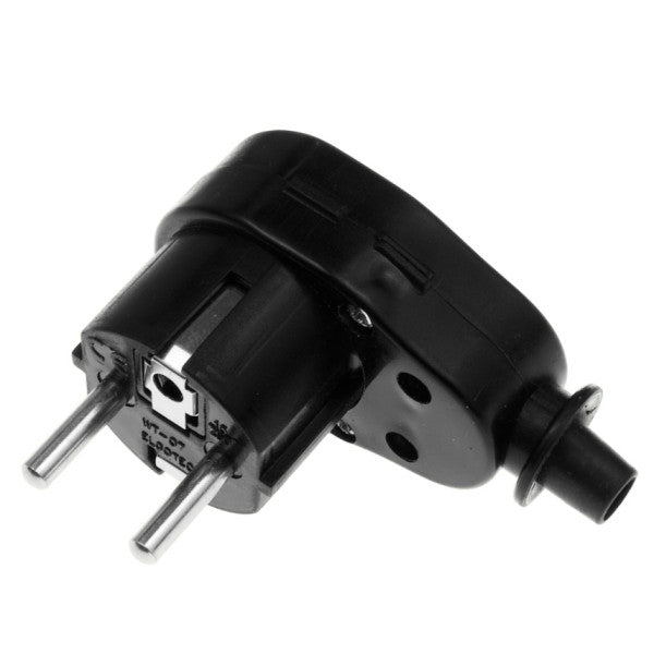 Grounded swivel plug WT-07-2 360°/45° 16A/250V black