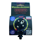 Grounded swivel plug WT-07-2 360°/45° 16A/250V black