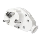 Grounded swivel plug WT-07-2 360°/45° 16A/250V white