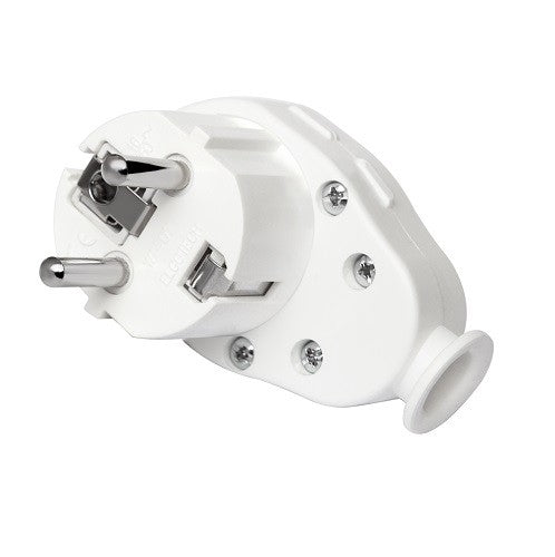 Grounded swivel plug WT-07-2 360°/45° 16A/250V white