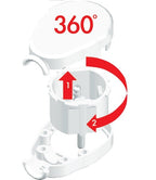 Grounded swivel plug WT-07-2 360°/45° 16A/250V white
