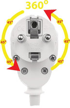 Grounded swivel plug WT-07-2 360°/45° 16A/250V white