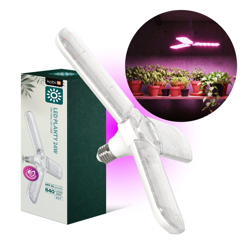 LED grow bulb LED PLANTY E27 24W Kobi Design