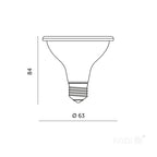 LED grow bulb LED PLANTY B E27 7W E27 1200K Black Kobi Design