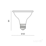 LED grow bulb LED PLANTY B E27 7W E27 1200K Black Kobi Design