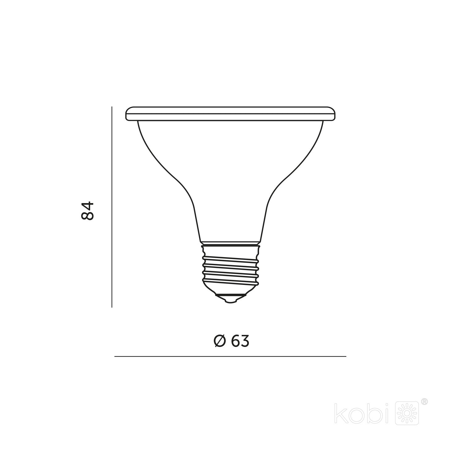 LED grow bulb LED PLANTY B E27 7W E27 1200K Black Kobi Design