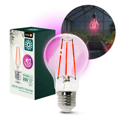 LED grow bulb LED PLANTY FGS 8W E27 1200K Kobi Design