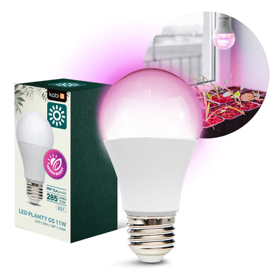 LED grow bulb LED PLANTY GS E27 11W E27 1200K Kobi Design
