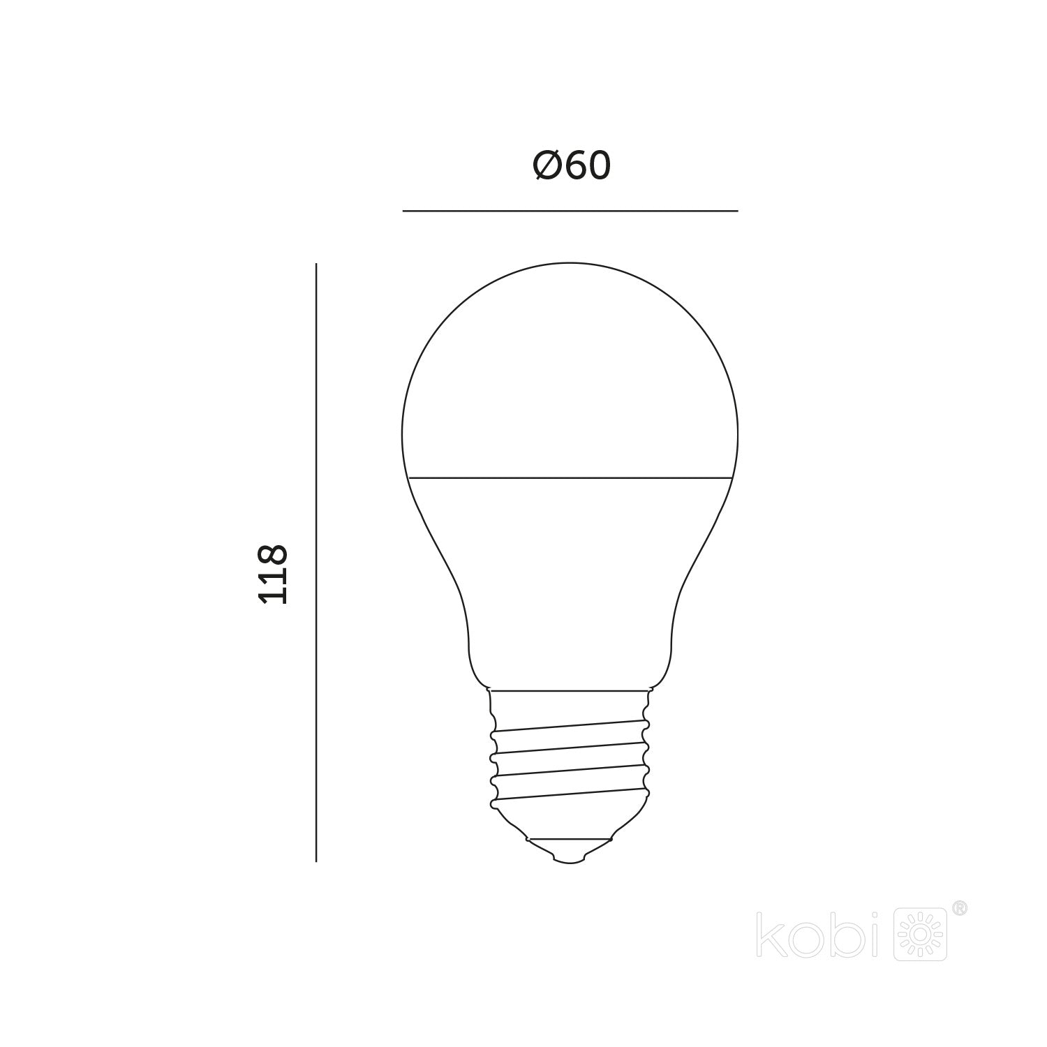 LED grow bulb LED PLANTY GS E27 11W E27 1200K Kobi Design