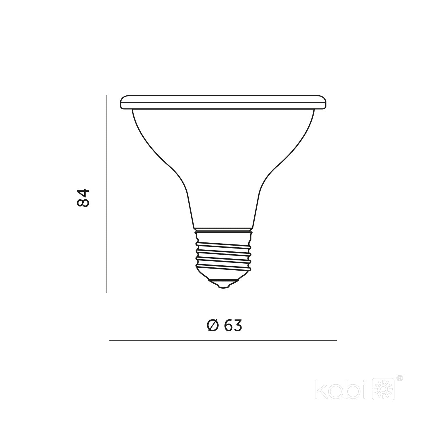 LED grow bulb LED PLANTY B E27 7W E27 1200K White Kobi Design