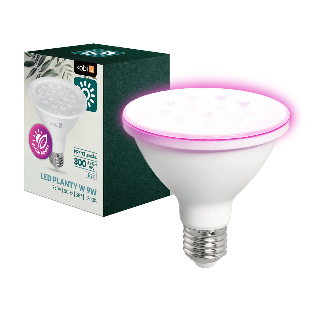 LED grow bulb LED PLANTY W E27 9W E27 1200K White Kobi Design