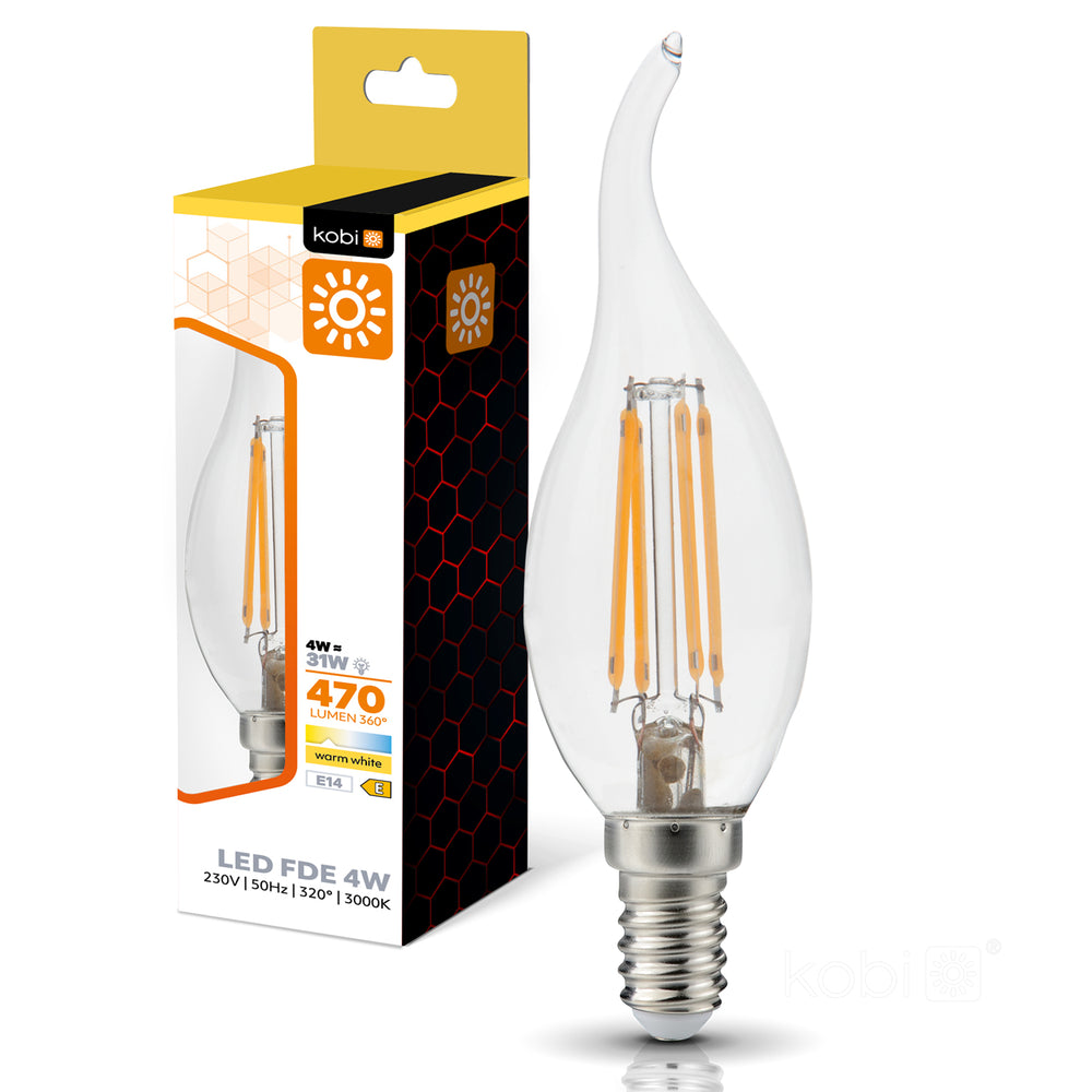 LED filament bulb FDE E14 4W 3000K Kobi