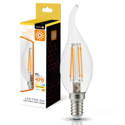 LED filament bulb FDE E14 4W 3000K Kobi