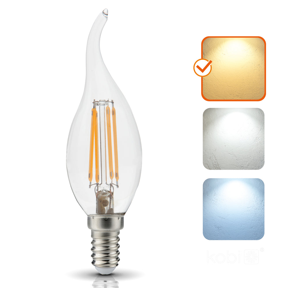 LED filament bulb FDE E14 4W 3000K Kobi