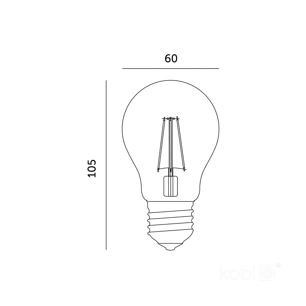 LED filament bulb FGS 12W E27 3000K Kobi