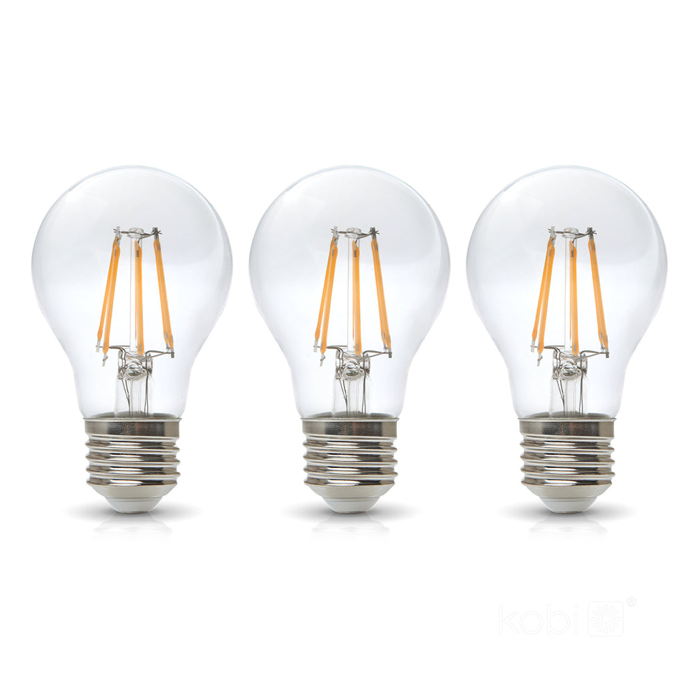 LED filament bulb FGS 7W E27 3000K 3-pack Kobi 360 Line
