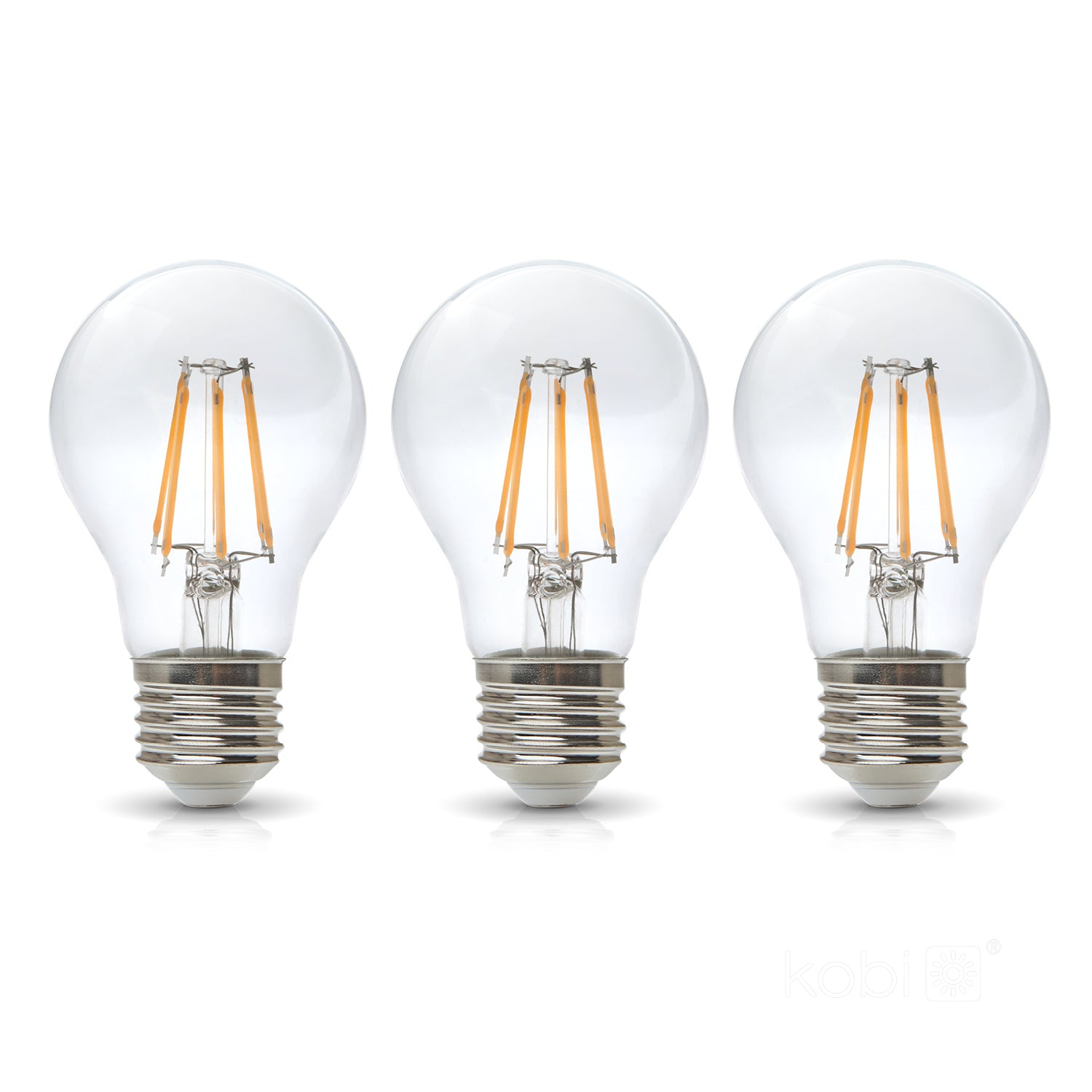 LED filament bulb FGS 7W E27 3000K 3-pack Kobi 360 Line