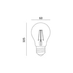 LED filament bulb FGS 7W E27 3000K 3-pack Kobi 360 Line