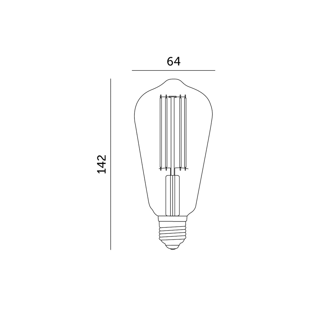 LED filament bulb FLEX FST64 4W E27 2700K Kobi 360 Line