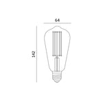 LED filament bulb FLEX FST64 4W E27 2700K Kobi 360 Line