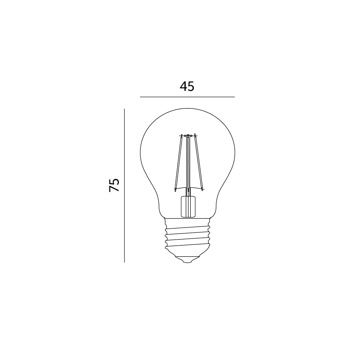 LED filament bulb FMB 1,3W E27 2700K Kobi 360 Line
