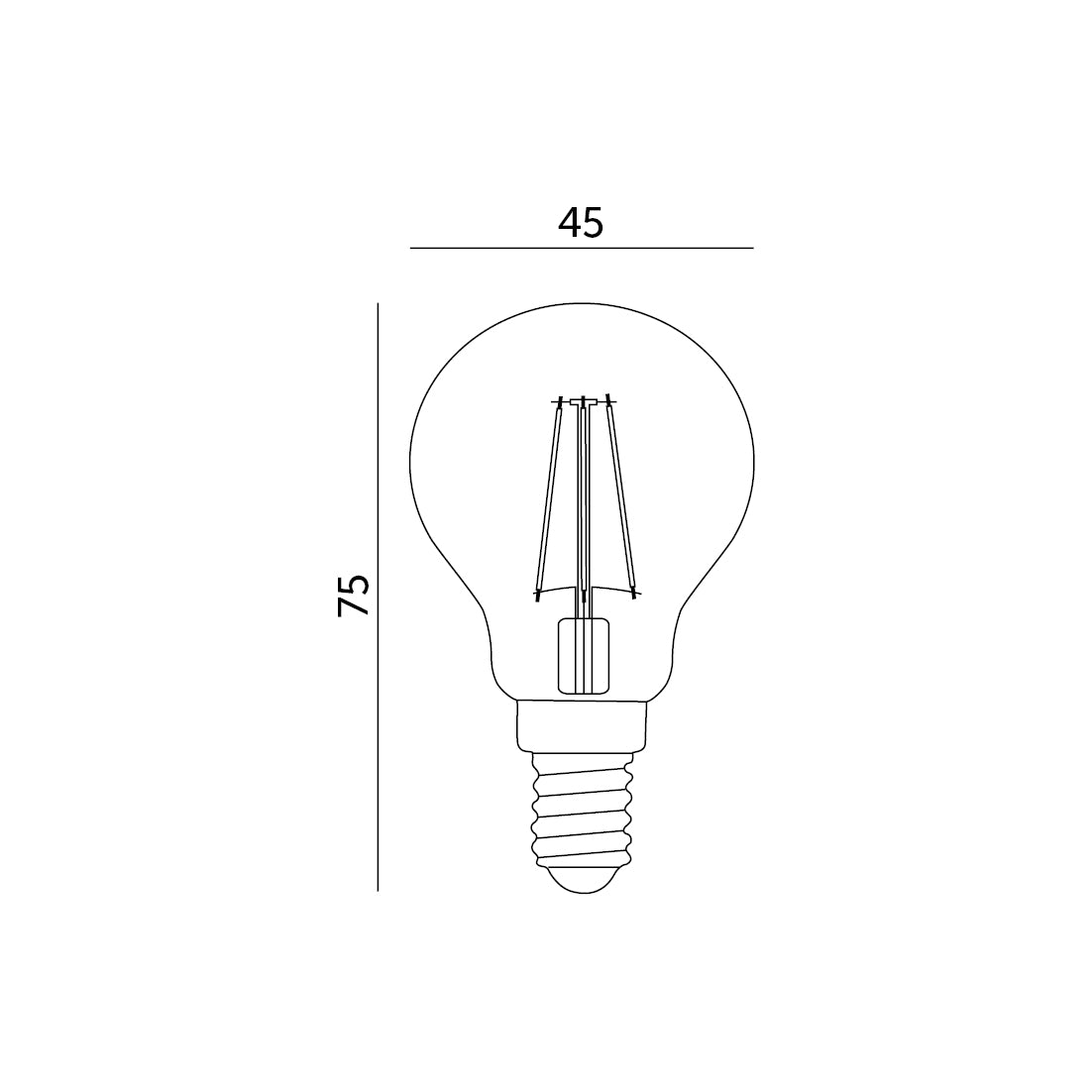 LED filament bulb FMB E14 4W 3000K Kobi