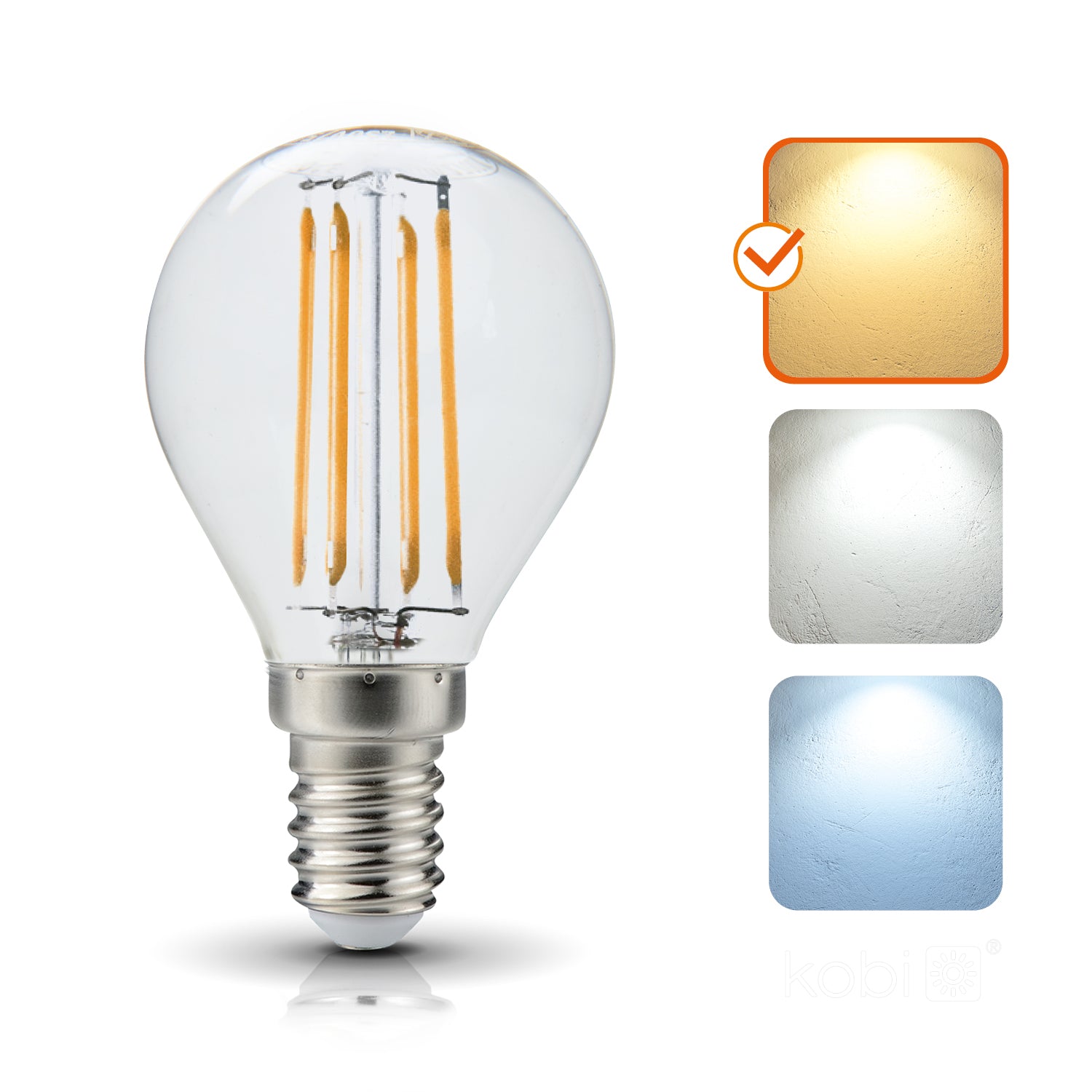 LED filament bulb FMB E14 4W 3000K Kobi