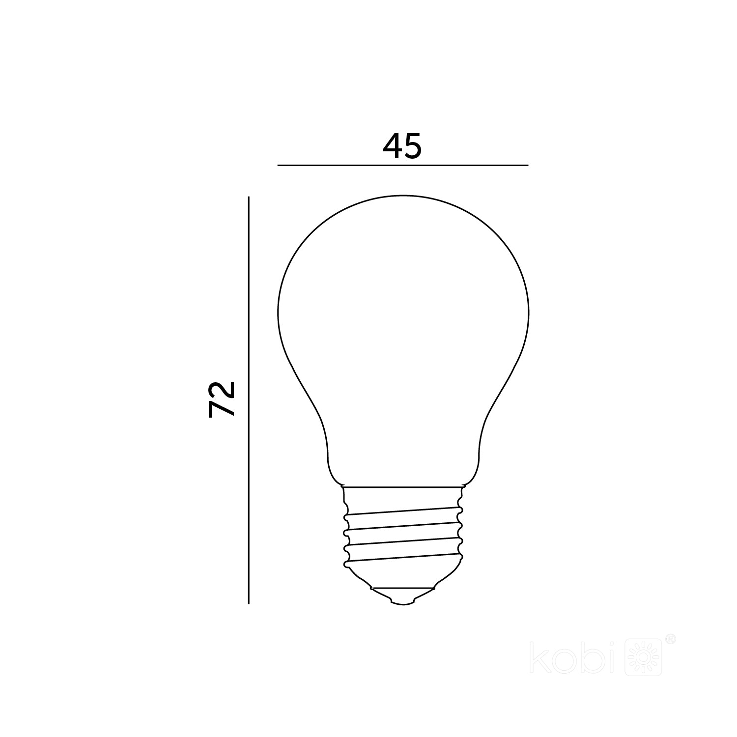 LED filament bulb FMB 4W E27 3000K milky Kobi