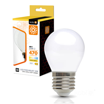 LED filament bulb FMB 4W E27 3000K milky Kobi