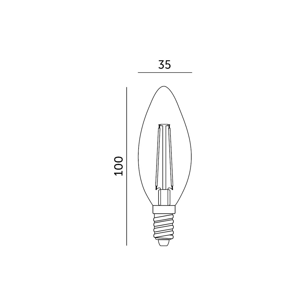 LED filament bulb FSW E14 4W 3000K Kobi 360 Line