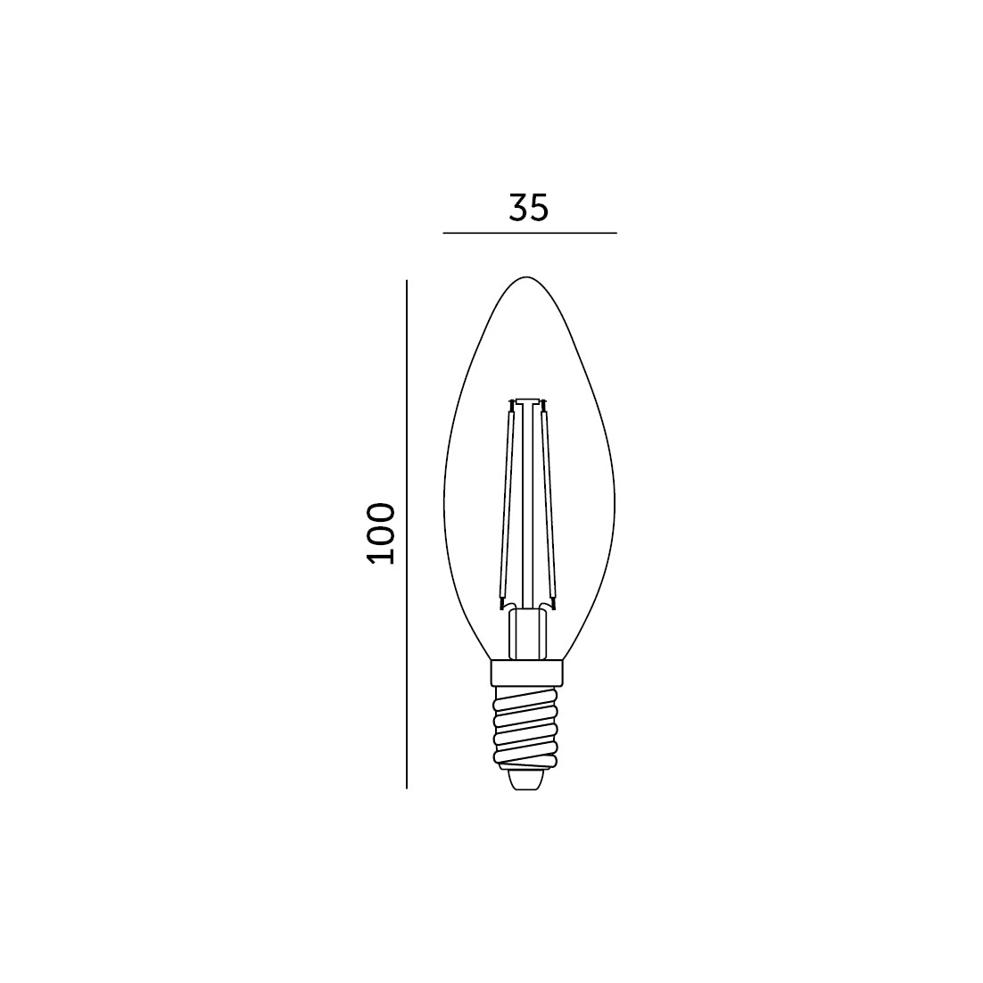 LED filament bulb FSW E14 4W 3000K Kobi 360 Line