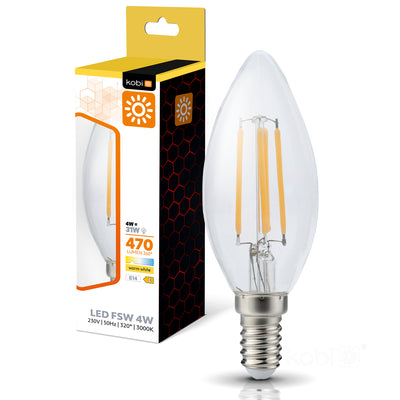 LED filament bulb FSW E14 4W 3000K Kobi 360 Line