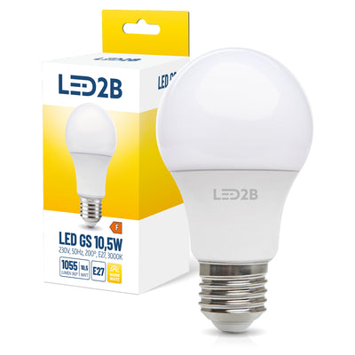 LED bulb GS 10,5W E27 3000K LED2B