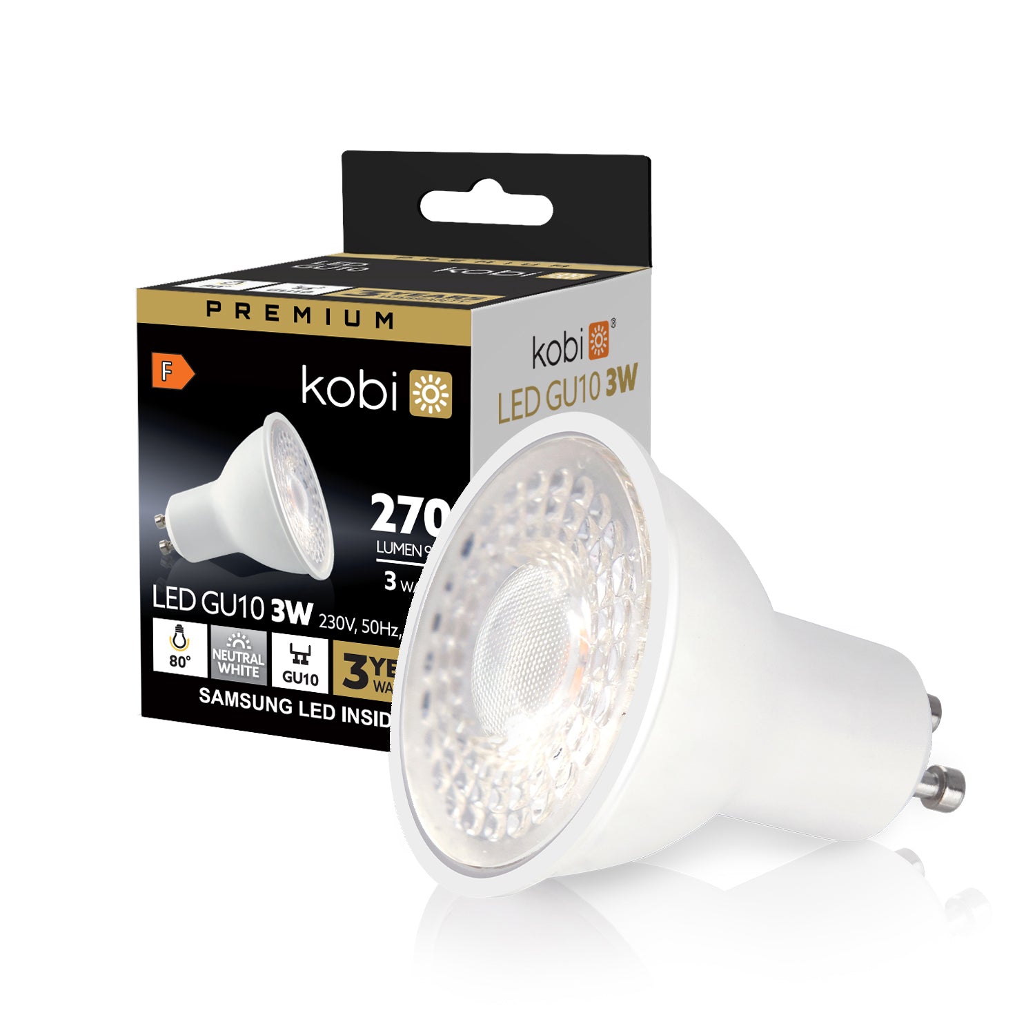 LED bulb GU10 3W 4000K Kobi Premium