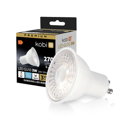 LED bulb GU10 3W 6200K Kobi Premium