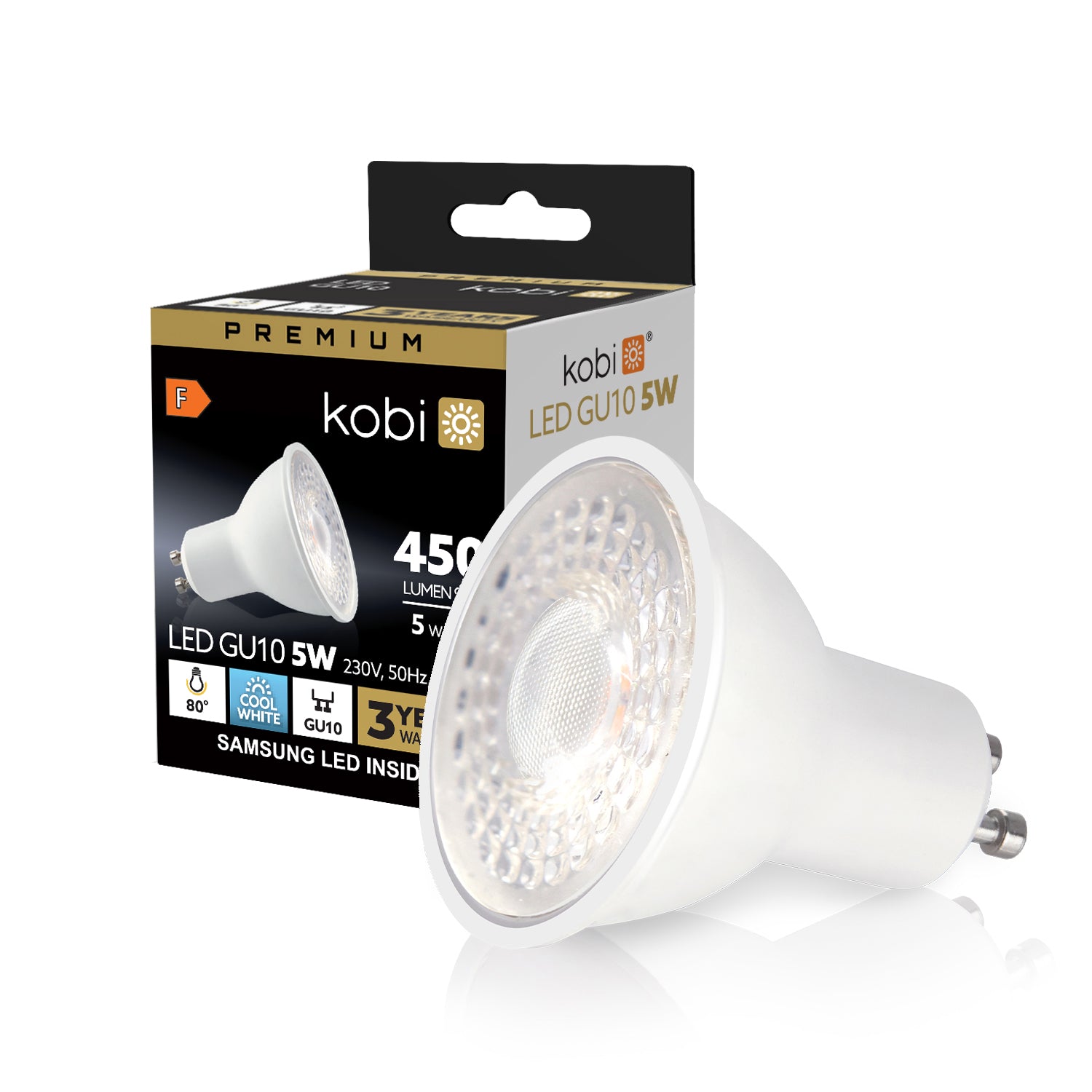 LED bulb GU10 5W 6500K Kobi Premium