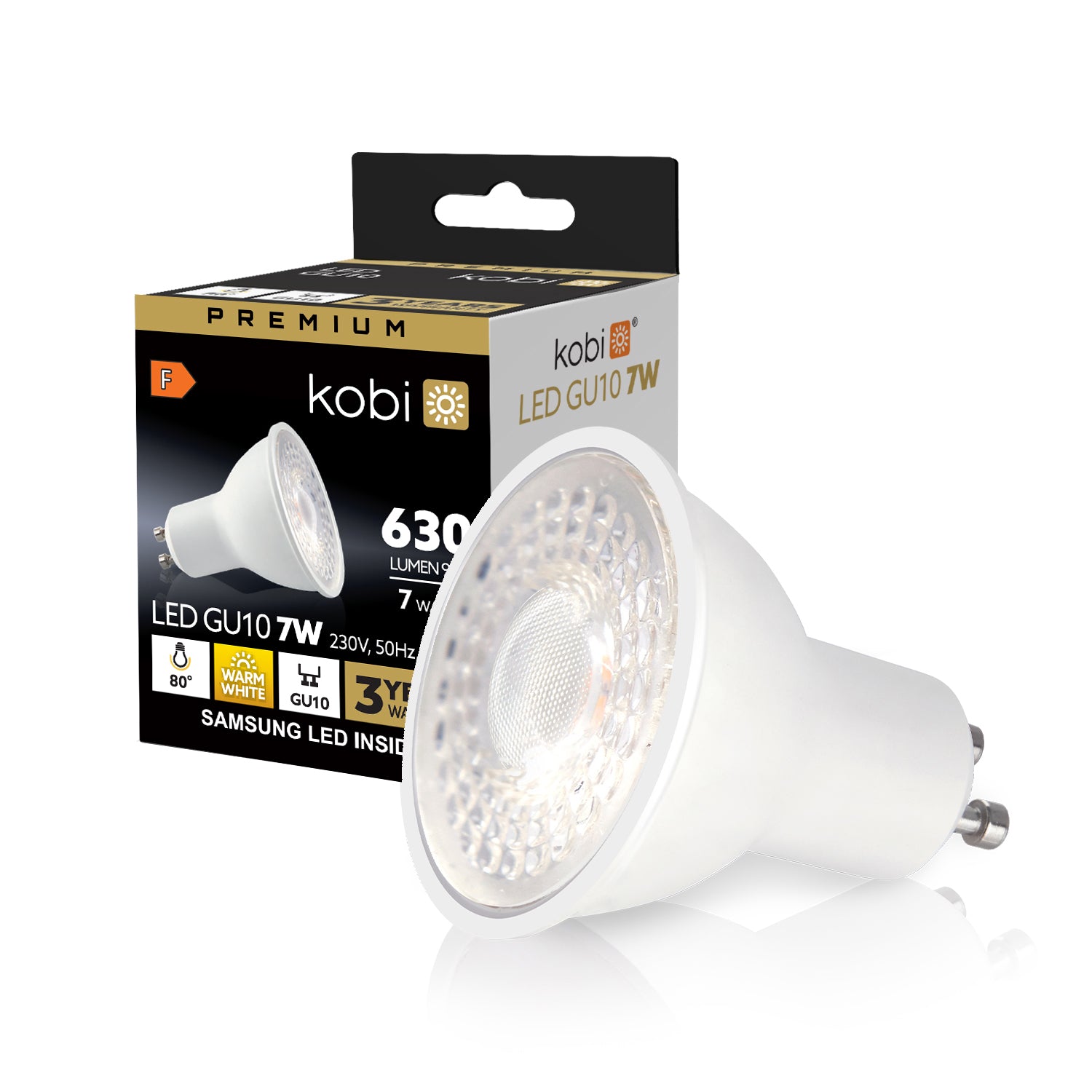LED bulb GU10 7W 3000K Kobi Premium
