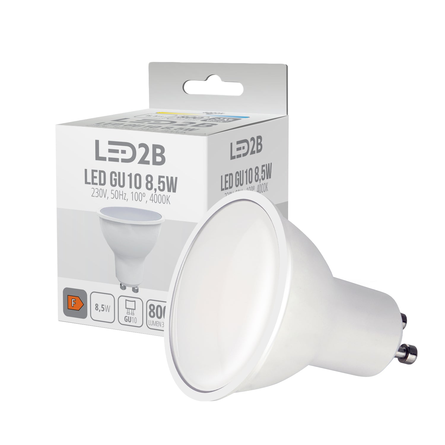 LED bulb GU10 8,5W 4000K LED2B
