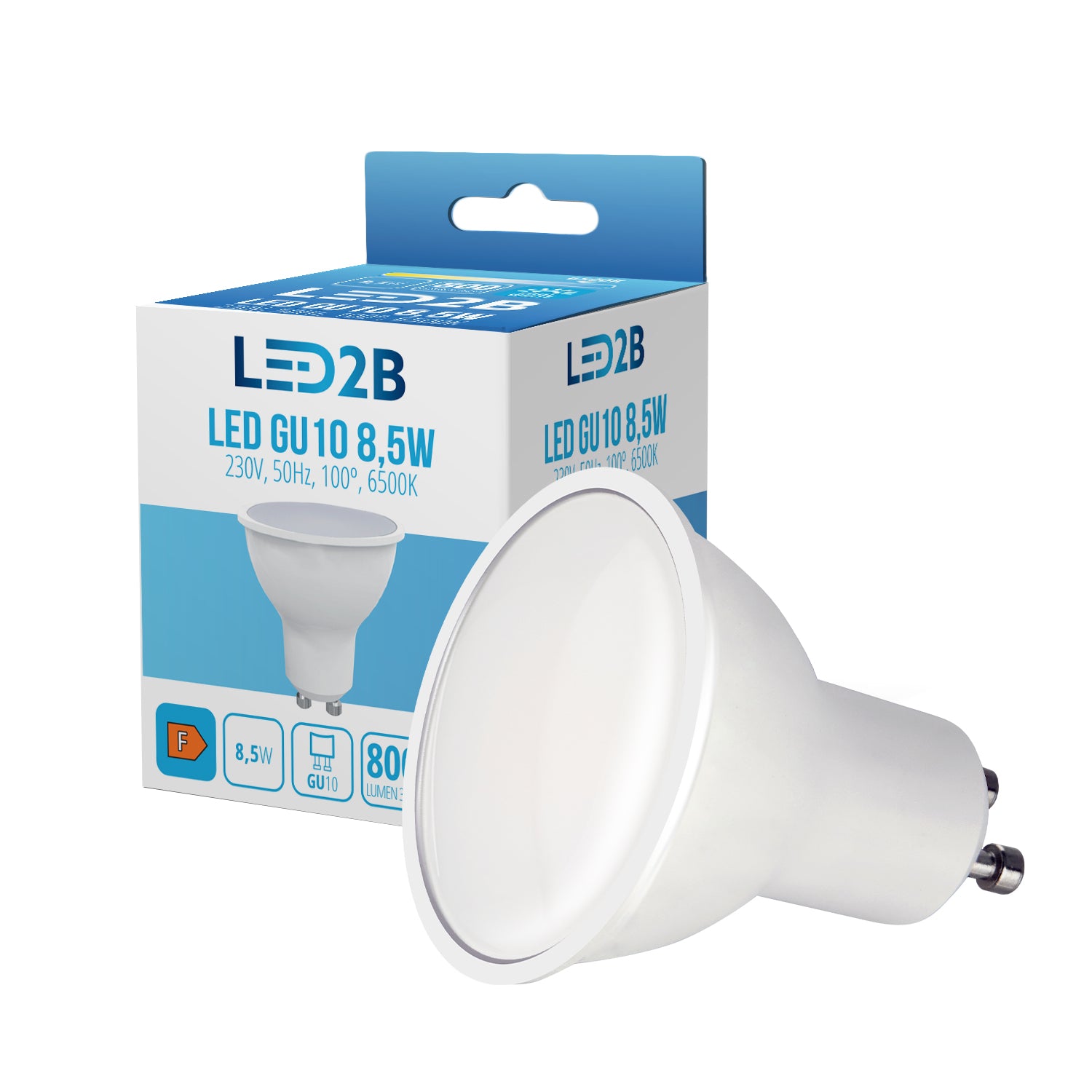 LED bulb GU10 8,5W 6500K LED2B