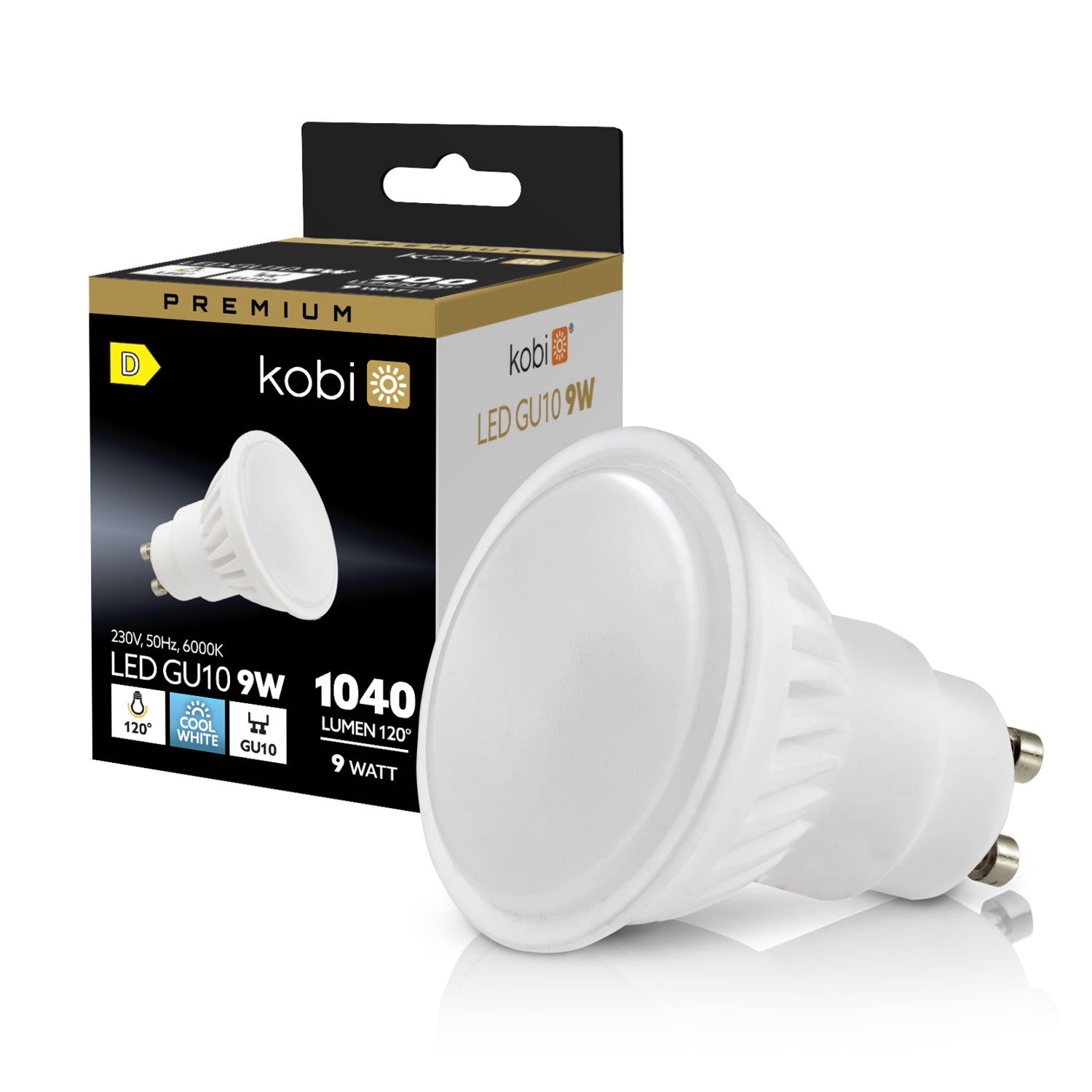LED bulb GU10 9W 6000K Kobi Premium