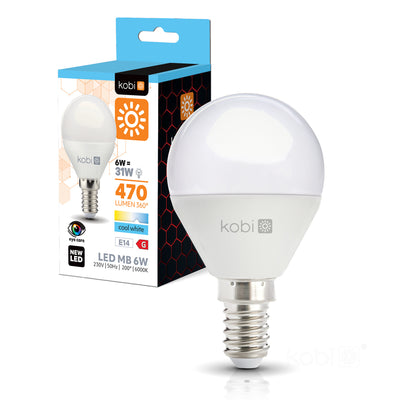 LED bulb MB 6W E14 6000K Kobi